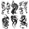 Oottati 6 Sheets Black Flying Dragon Claw Totem Arm Temporary Tattoo Stickers Fake Tattoos That Look Real and Last Long