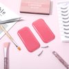 cobee Silicone False Eyelash Holder Pads for Eyelash Extensions Loose Lash, 4 Pcs Reusable Sticky Washable Gasket Pallet for Women and Lash Extension Supplies Tools(Pink)