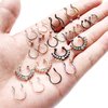 SCERRING Fake Septum Nose Hoop Rings Stainless Steel, Lip, Ear & Nose Ring, Non Piercing Clip On Nose Rings, Body Piercing Jewelry 20PCS Mix Color 1#