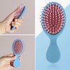 MENFENG Mini hair brush，2pck travel hair brush,Contains a folding hair brush and a compact hair brush，With Ultra-Soft Bristles Glide Through Tangles with Ease,For All Hair Types (Blue+Purple)