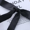 Yheakne Vintage Black Bow Hair Clip Barrette Long Tail Black Bow Hear Clip Barrette Black Bowknot Barrette Black Silky Bow Ribbon Barrette Silky Hair Clip Headwear Jewelry for Women (Black)