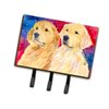 Caroline's Treasures SS8754TH68 Golden Retriever Leash or Key Holder, Wall Hooks, Key Hooks Holder, Coat Rack Wall Mount, Coat Hooks, Hooks for Hanging Keys, Towels, Aprons, Leashes,