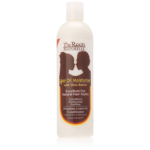 The Roots Naturelle Premium Hair Oil Moisturizer and Leave-In Conditioner with Shea Butter, Coconut Oil and Jamaican Black Castor Oil. Conditions, Moisturizes, Strengthens Curly, Dry, Damaged Hair.