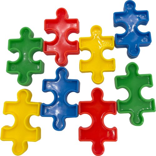 Mandarin Bird Toys by M&M 3002 Plastic Puzzle Piece Pk8 - Smoothly Shaped Brightly Colored Classic Bird Foot Toys, Interlocking, Create Designs and Patterns, Great Fun for Sm and Med Size Pet Birds