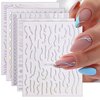JMEOWIO 12 Sheets Aurora Nail Art Stickers Decals Self-Adhesive Pegatinas Uñas Glitter Holographic Nail Supplies Nail Art Design Decoration Accessories