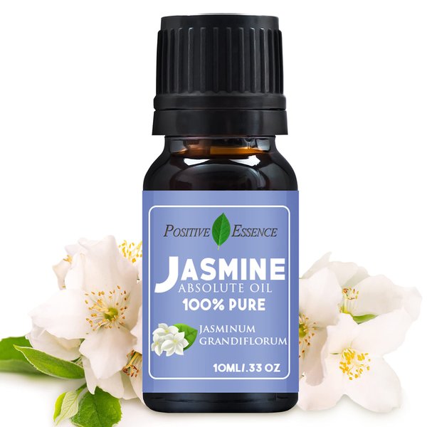Jasmine Essential Oil, Pure Jasmine Essence Oil, Premium Grade Jasmium Oil, 10ml 0.33 fl oz, Aromatherapy Oil for Home Fragrance and Cosmetics