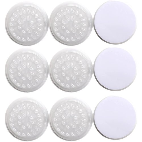 30Pcs False Eyelashes Glue Holders Tray Plastic Flower Shaped Eyelash Extension Glue Pallet Pads with Self-adhesive Back for Eyelash Extension Nail Art or Tattoo Ink Application Tool