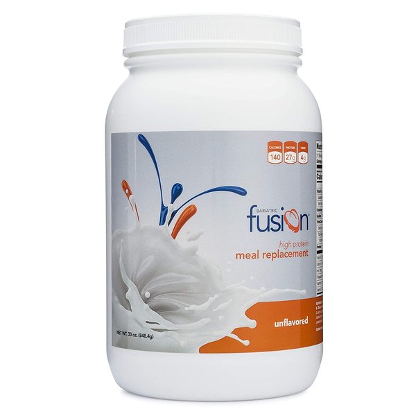 Bariatric Fusion Unflavored Meal Replacement 27g Protein Powder, 21 Serving Tub for Bariatric Surgery Patients Including Gastric Bypass and Sleeve Gastrectomy - No Gluten, Aspartame or Sugar