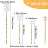 OIIKI 6PCS Pearls Hair Bobby Pins, Pearl Hair Clips, 3 Sizes Pearl Hair Barrettes, Decorative Wedding Bobby Pins, Bridal Pearl Hair Accessories for Women, Girls, Daily Use, Parties -Gold