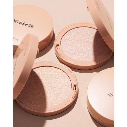 Pupa Milano Wonder Me Glow - Lightweight Makeup Powder - Face Highlighter with Ultra-Fine Pearls - Talc-Free - 101 Rose Gold - 0.264 oz