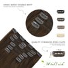 WindTouch Clip in Hair Extensions Human Hair Medium Brown Hair Extensions For Women 15Inch 70g 7PCS #4 Gift for Women