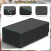 Homthy 1200+ Card Deck Case for Trading Cards, Leather Magnetic Closure Commander Card Storage Box Magic Card Protectors Fit for Sports Cards, Game Card Standard Cards (Green)