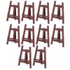 Wooden Dollhouse Accessories, Dollhouse Miniatures, 10 Pcs Dollhouse Easel Detail Design Sturdy Pinewood Multi Purpose Miniature Painting Easel for 1:12 1:6 Scale