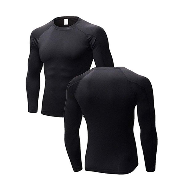 3 Pack Compression Shirts for Men Long Sleeve Football Undershirt Athletic Dry Shirts Performance Workout Baselayer