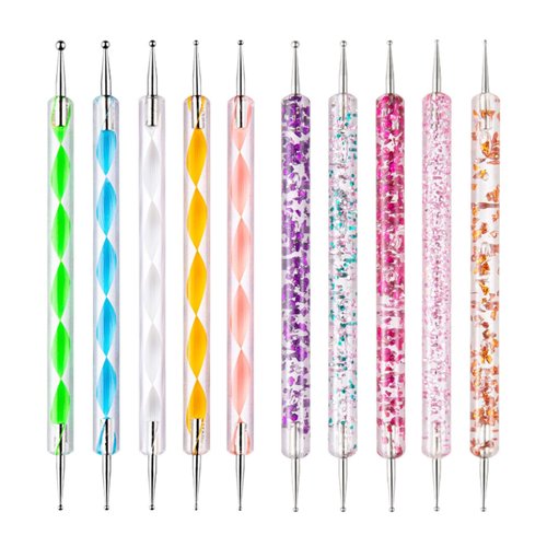 10 PCS Nail Dotting Pen Nail Art Dotting Tools, Clay Modeling Tools with Ball Stylus, Mandala Dotting Tools for Drawing Painting Embossing