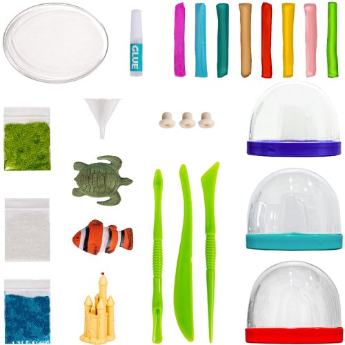 Hapinest Make Your Own Underwater Snow Globe Arts and Crafts Kit for Kids Boys and Girls Ages 6 Years and Up