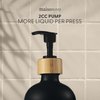 MaisoNovo Black Glass Soap Dispenser with Bamboo Tray | Soap Dispenser Bathroom Set of 2 | Hand Soap Dispenser | Dish Soap Dispenser for Kitchen