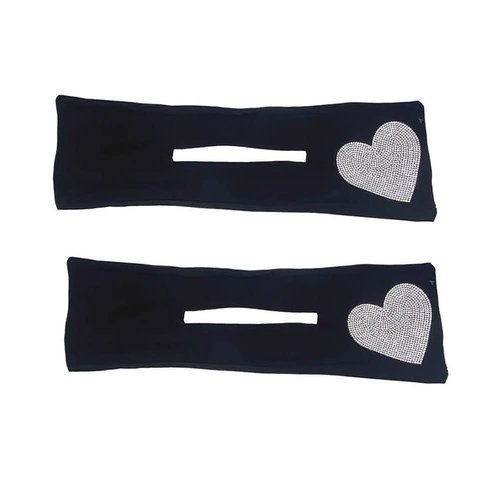 2pcs Deft Bun Maker Black French Twist Deft Bun Hair Bun Maker with Printed in Heart-shaped Cloth Magic Clip Hairstyle Bun Shaper DIY Hair Ties Accessories for Girls Women