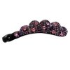 Sparkly Rhinestone Flower Banana Hair Clip Crystal Ponytail Holder Twist Hair Clips No Slip Bow Grip Comb Clamp Hair Grip with Teeth Hairpins Hair Styling,2 Pack (Purple)