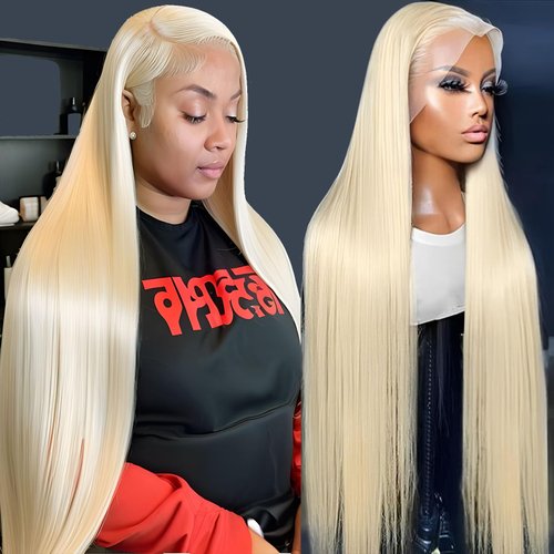 MYDIVA 613 13x6 Lace Front Wig Human Hair Straight Blonde Lace Front Wigs Human Hair Pre Plucked With Baby Hair 180% Density Blonde Wig Human Hair 20 Inch 613 HD Lace Frontal Wig