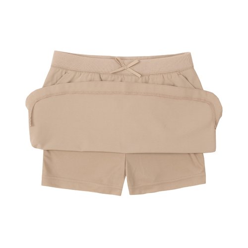 IZOD Girls' School Uniform Pull-On Scooter Skirt, Khaki, 12