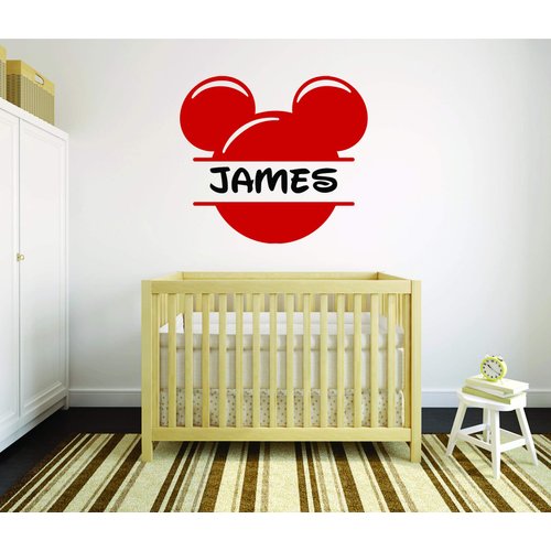 Face Personalized Custom Name Wall Decals Wall Design Stickers Vinyl Removable Children Kids Rooms Girls Boys Baby Nursery Cartoon Size 14x14 inch
