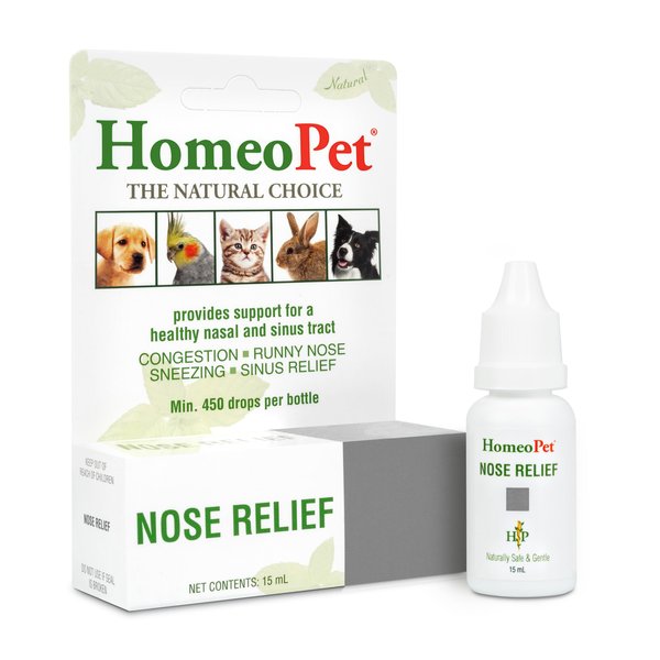 HomeoPet Nose Relief, Safe and Natural Nasal and Sinus Medicine for Pets, Natural Pet Medicine, 15 Milliliters