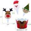 24 Pack Santa Deer Snowman Cupcake Toppers and Wrappers for Christmas Party Supplies(packingmaster)