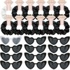 Loanzeg Satin Bridesmaid Scrunchies Bachelorette Hair Ties Set of 12 sunglasses Bridal Shower No Damage Hairties ideas Gift for Wedding Party Favors Bridesmaid Proposal Gifts (White&Black)