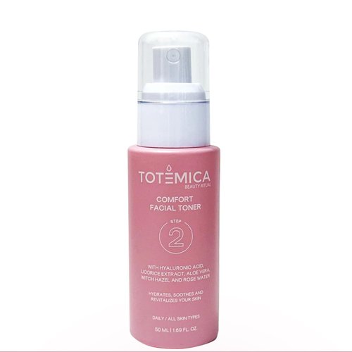 TOTEMICA Comfort Facial Toner with Hyaluronic Acid & Rose Water, Alcohol-Free, Hydrating Mist for All Skin Types, Vegan, Cruelty-Free (1.69 Fl Oz)