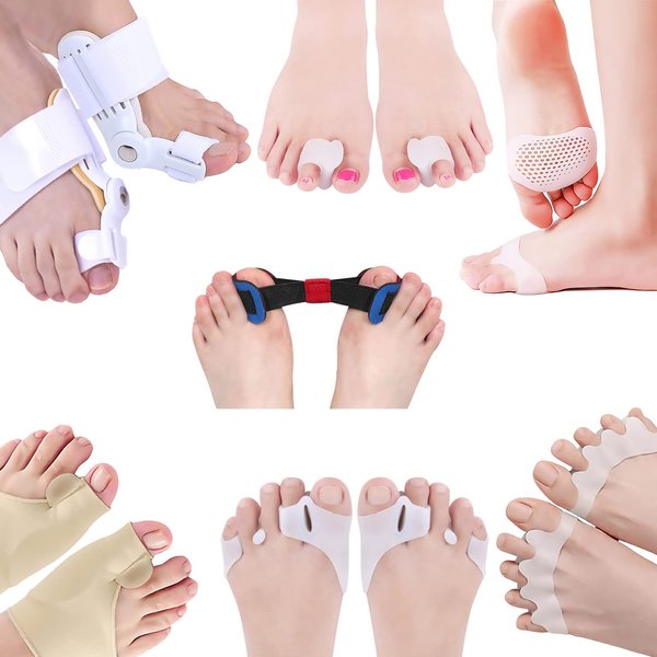 Bunion Corrector For Women Men, Bunion Pads Kit 15Pcs, Hallux Valgus Relief, Toe Spacer Straightener, Big Toe Separator Correction Splint Hammer Gel Metatarsal Sleeve Protector Brace Exercise Strap