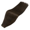 Full Shine Genius Weft Hair Extensions Hair Weft Extensions Brown Hair Extensions Sew In 16 Inch 50G Hand Tied Weft Real Human Hair Sew In Extensions Straight Hair Color Dark Brown