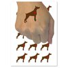 Dobermann Pinscher Dog with Heart Temporary Tattoo Water Resistant Fake Body Art Set Collection - 54 1" Tattoos (1 Sheet)