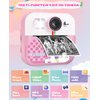Moizoe Instant Print Kids Camera, Christmas Birthday Gifts for Kids Girls Boys, 1080P HD Digital Video Kids Camera, Girls Toys Age 4 5 6 7 8 9 10 Years Old with 32GB SD Card, Pink