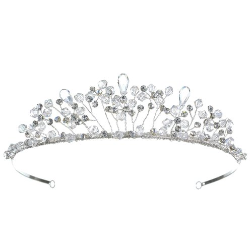 SAMKY Handmade Crystal Flower Wedding Bridal Tiara Crown T778