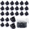 BOARDFEB 48 Pcs Mini Hair Claw Clips for Girls Women Small Hair Clips Tiny Plastic Jaw Clips Non Slip Pins Hair Clamps(Black)