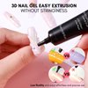 Makartt Nail Rhinestone Glue with 3D Nail Gel Kit: Nail Charm Glue Super Strong Gel Nail Glue for Nail, 3D Sculpting Gel for Drawing Molding Embossed and Decoration DIY Nail Art