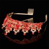 KICOSY Crown and Tiaras for Women Birthday Headband Red Crystal Queen Crowns with Comb Princess Tiara for Girl Masquerade Prom Party Cosplay Halloween Costumes Ballot Girls Hair Accessories