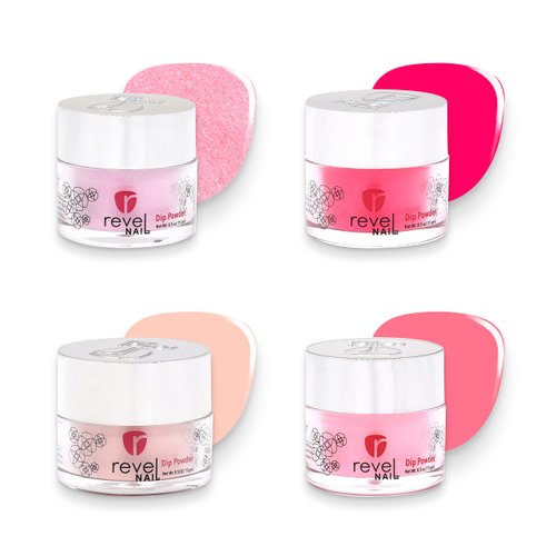 Revel Nail Dip Powder - Pink Powder Dip Nail Polish, Chip Resistant Dip Nail Powder with Vitamin ...