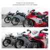 MING YING 66 Pull Back Motorcycle Model - 1:12 Scale Toy Motorcycle,Motorcycle Toy with Light and Music Gift for Children Boys and Girls (Red)