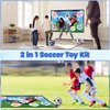 flybakiz Soccer Ball Game Set for Kids Indoor Outdoor Play Equipment,Foldable Flannel Mat Goals Toy with 2 Velcro Balls, Toddlers Boy 8-12 Years Old Birthday Christmas Party Gift