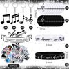 Geelin 141 Pcs Music Party Favors with Music Notes Silicone Bracelets, Musical Note Keychains, Music Stickers, Pin Badges and Paper Gift Bags for Music Theme Party Decorations Supplies