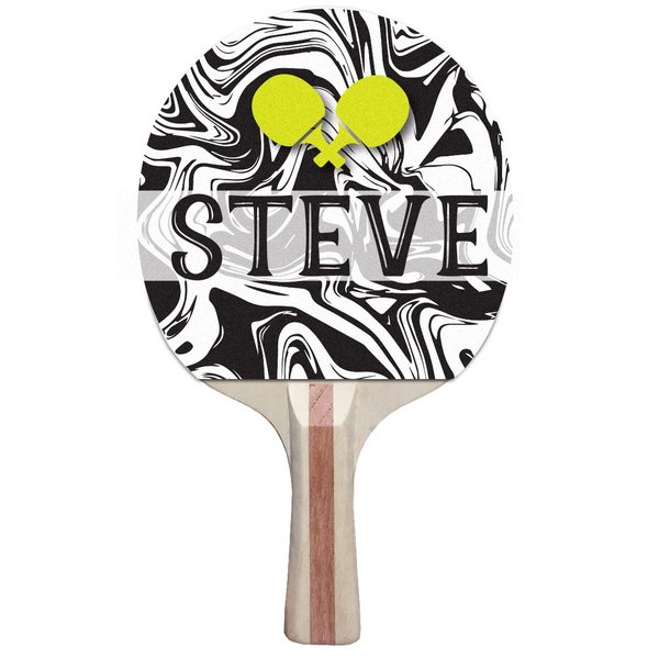 Infusion Custom Black, White and Color Design Ping Pong Paddle, Premium 5 Ply Direct Imprint Personalization on Table Tennis Racket