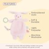 MON AMI Rosie Bunny Security Blanket with Silicone Teether – 12”, Plush Lovey for Babies, Soothing Sensory Snuggle Toy, Ideal Gift for Christmas