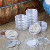 500 Pcs 25 mm Coin Holder Capsules Clear Round Plastic Coin Container Case for Coin Collection Supplies