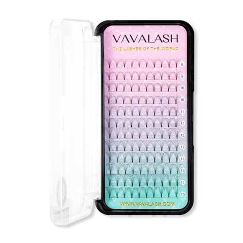 Eyelash Extensions 3D 4D 5D 6D 7D 10D Thickness 0.05/0.07/0.1 C/D Curl Eyelashes Short Stem heat bonded Premade Fans Russian Volume Pre-fanned Lash Extensions Supplies (6D-0.10-D-13mm)