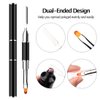 Dual Nail Form Set Clear Gel Nail Extension Mold 12 Sizes with Scale Full Cover Gel Coffin Nails Dual-ended Gel Brush and Nail File Nail Tips Clip Buffer Polisher
