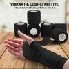 Self-Adherent Cohesive Bandage - Black Medical Wrap - 6 Rolls 2" Wide x 5 Yards Sports Tape for Medical Use, Sports, First Aid and Helps Protect Skin