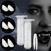 BOERFAAN Vampire Fangs 3 Pairs 3 Sizes Teeth with Adhesive Vampire Fangs Fake Teeth Halloween Decorations Party Cosplay Props Werewolf Fangs Vampire Dentures Party Favors Masquerade Accessories Gifts