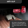 Flygun 2 PCS Car Accelerator Brake Pedal Decor Kit, Durable Metal Rubber Vehicle Brake Pedal Cover Accessories, Universal Anti-Slip Automotive Transmission Pedal Covers Replacements (Red)
